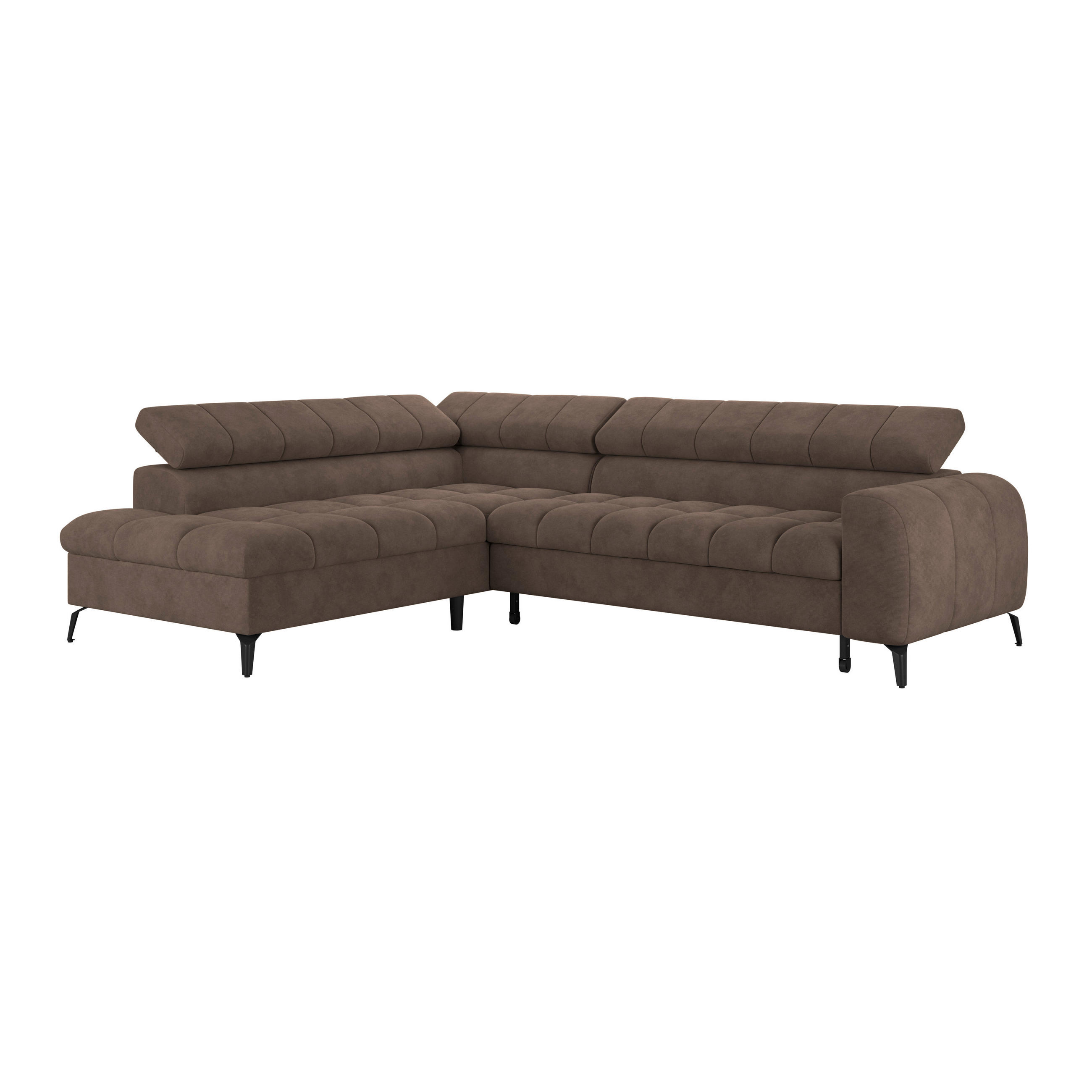 Thumbnail - Livetastic Ecksofa, Braun, Textil, 5-Sitzer, L-Form, 261x203 cm, Stoffauswahl, Liegefunktion, Rücken echt, in den Filial...
