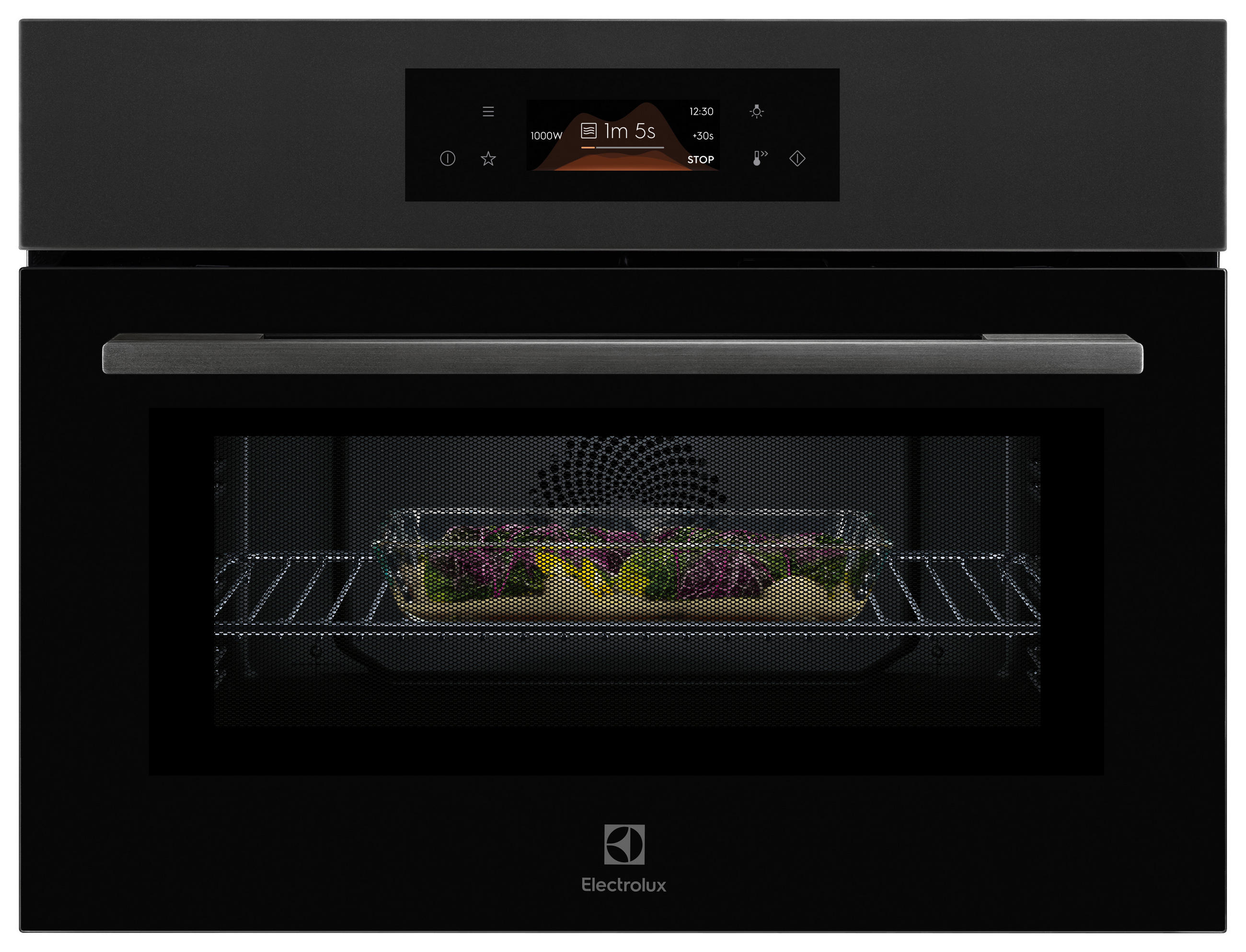 KOMPAKTBACKOFEN KVLBE28GT MattBlack  - Schwarz, Basics, Glas/Metall (59,5/45,5/56,7cm) - Electrolux