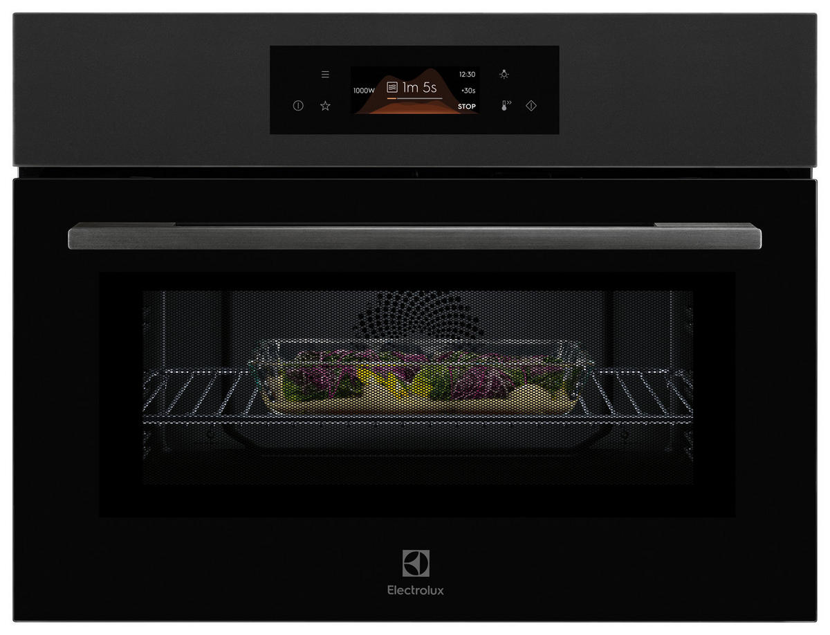 KOMPAKTBACKOFEN KVLBE28GT MattBlack  - Schwarz, Basics, Glas/Metall (59,5/45,5/56,7cm) - Electrolux