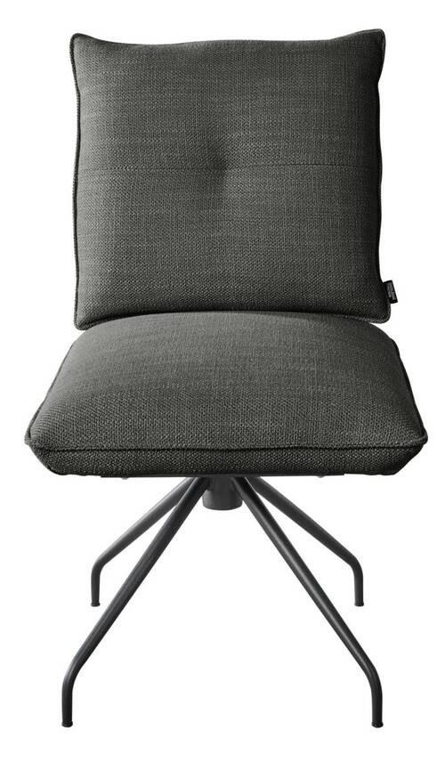 STUHL - Anthrazit/Schwarz, Design, Textil/Metall (50/90/70cm) - Dieter Knoll