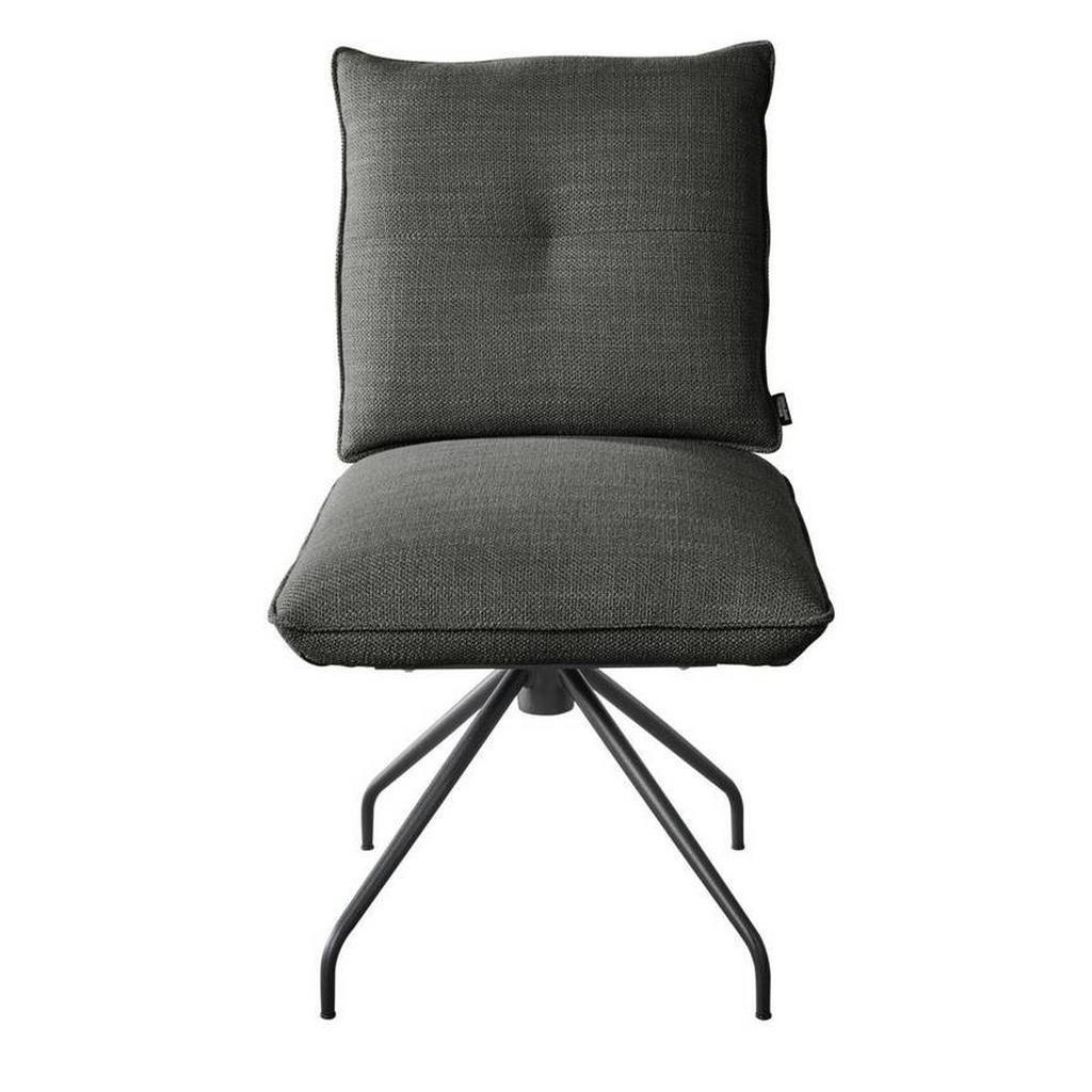 Thumbnail - Dieter Knoll Stuhl, Anthrazit, Textil, Metall, Sternfuß, Rundrohr, 50x90x70 cm, Goldenes M, automatische Rückholfunktion...