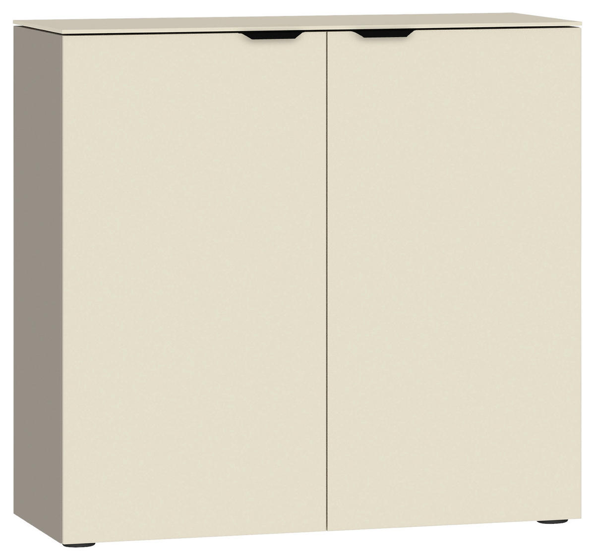 KOMMODE  in 90/87/43 cm  - Hellbraun/Creme, Design, Glas/Holzwerkstoff (90/87/43cm) - Jutzler