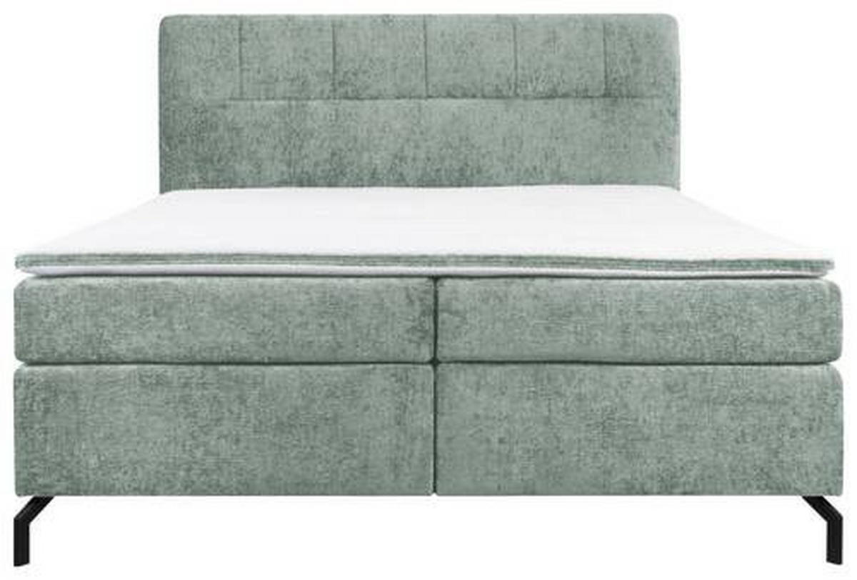 BOXSPRINGBETT 180/200 cm  in Mintgrün  - Schwarz/Mintgrün, Design, Textil/Metall (180/200cm) - Esposa
