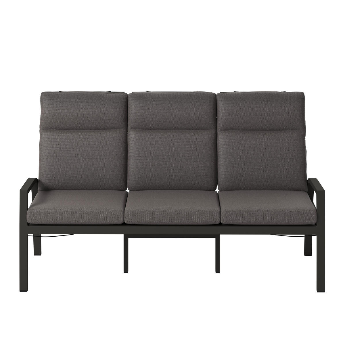 SITZBANK Metall, Textil Anthrazit, Dunkelgrau  - Dunkelgrau/Anthrazit, Modern, Textil/Metall (193/110/72cm) - Amatio