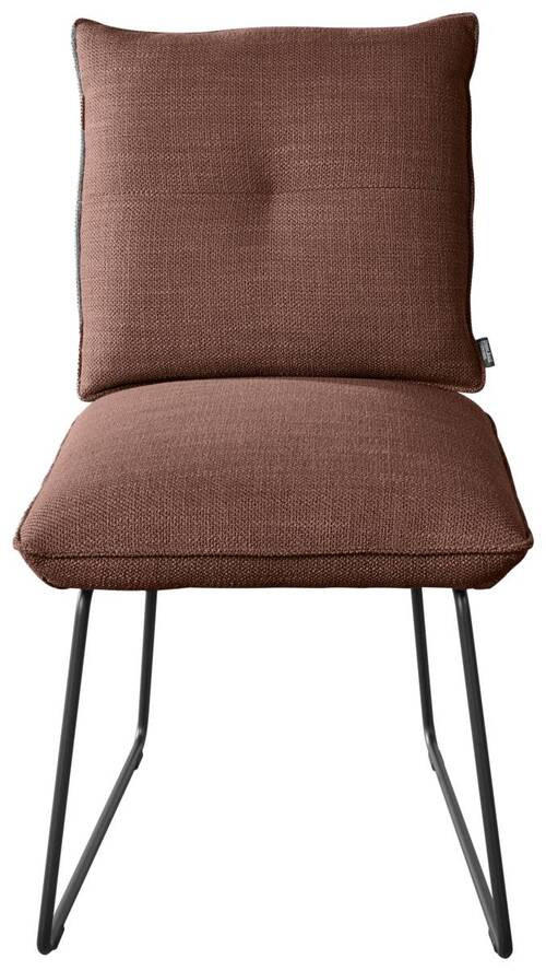 STUHL - Schwarz/Kupferfarben, Design, Textil/Metall (51/90/70cm) - Dieter Knoll