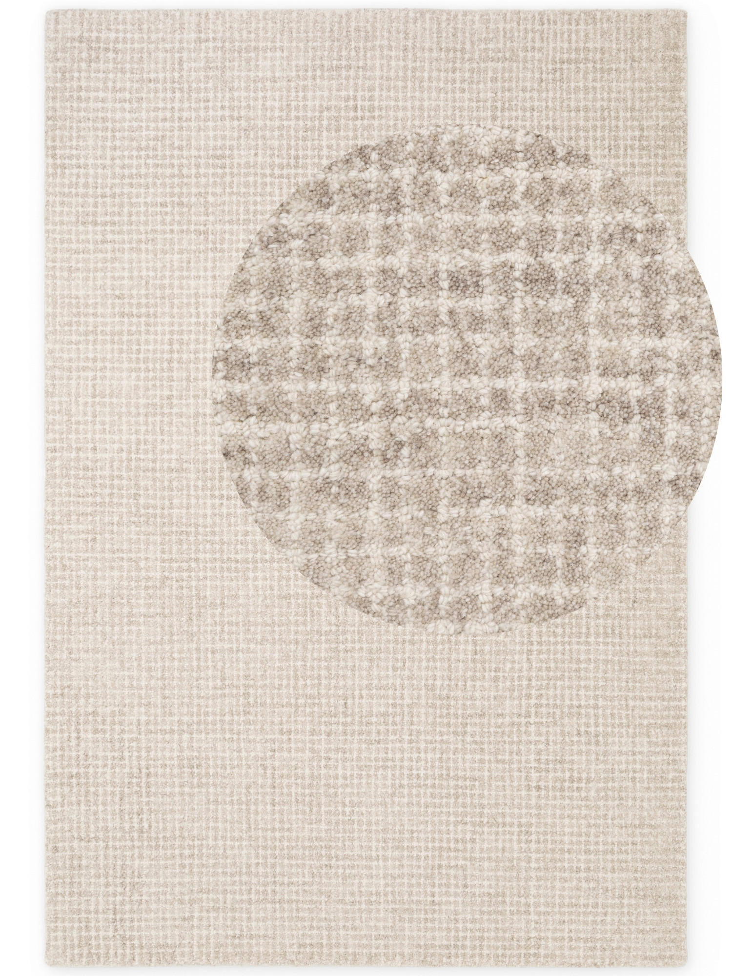 WOLLTEPPICH Wohnzimmer 160/230 cm Eloise Creme, Grau rechteckig  - Creme/Grau, Basics, Textil (160/230cm) - Hanse Home