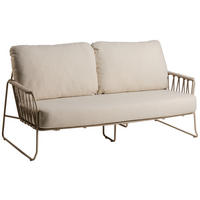 LOUNGESOFA 182/85/94 cm Edelstahl  - Champagner/Weiß, Basics, Textil/Metall (182/85/94cm) - Tierra Outdoor