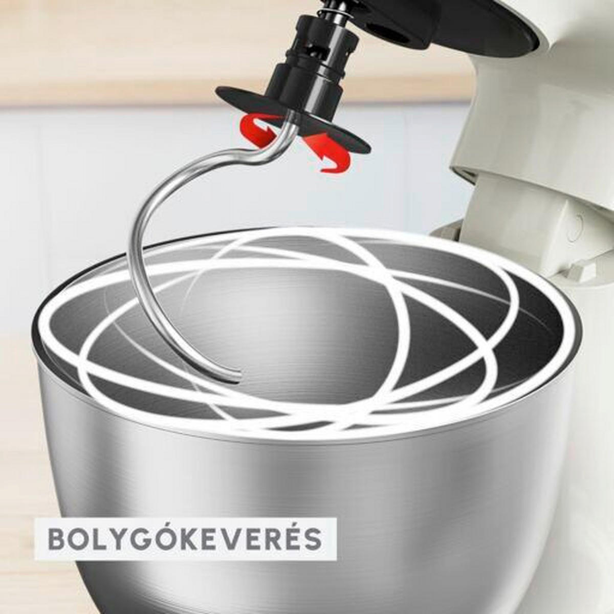 habverő, dagasztó, - gyöngyház, Basics, műanyag (32.1cm) - Tefal