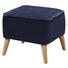 HOCKER in Textil, Holzwerkstoff Blau - Blau/Kieferfarben, Trend, Holz/Holzwerkstoff (47/36/47cm) - Carryhome HOCKER in Textil, Holzwerkstoff Blau - Blau/Kieferfarben, Trend, Holz/Holzwerkstoff (47/36/47cm) - Carryhome