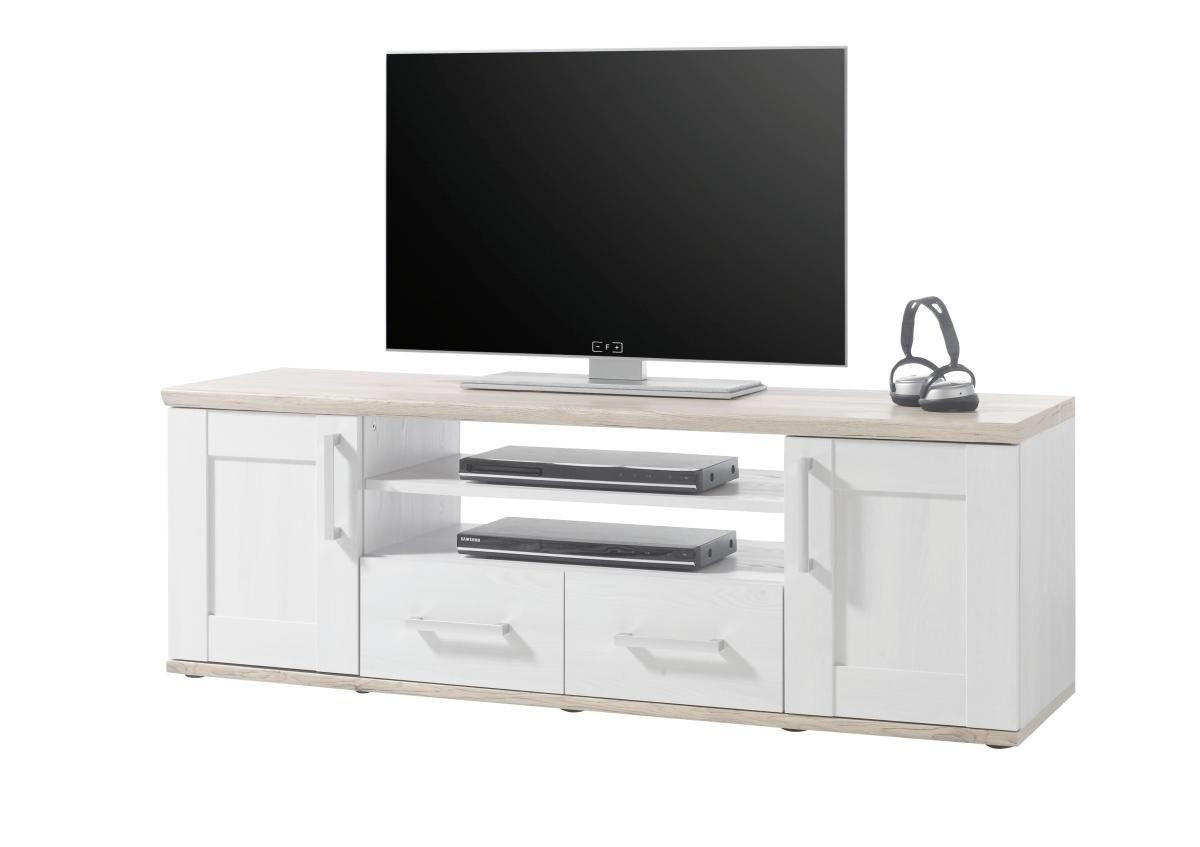 NISKA KOMODA   152/50/44 cm   braon, bela   - bela/braon, Dizajnerski, pločasti materijal/plastika (152/50/44cm) - Xora