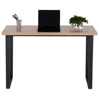 SCHREIBTISCH 120/60/75 cm  in Schwarz, Eichefarben  - Eichefarben/Schwarz, MODERN, Holzwerkstoff/Metall (120/60/75cm) - MID.YOU