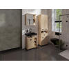 BADEZIMMER 3-teilig  in 114 cm  - Schwarz/Eiche Artisan, MODERN, Holzwerkstoff/Kunststoff (114cm) - MID.YOU