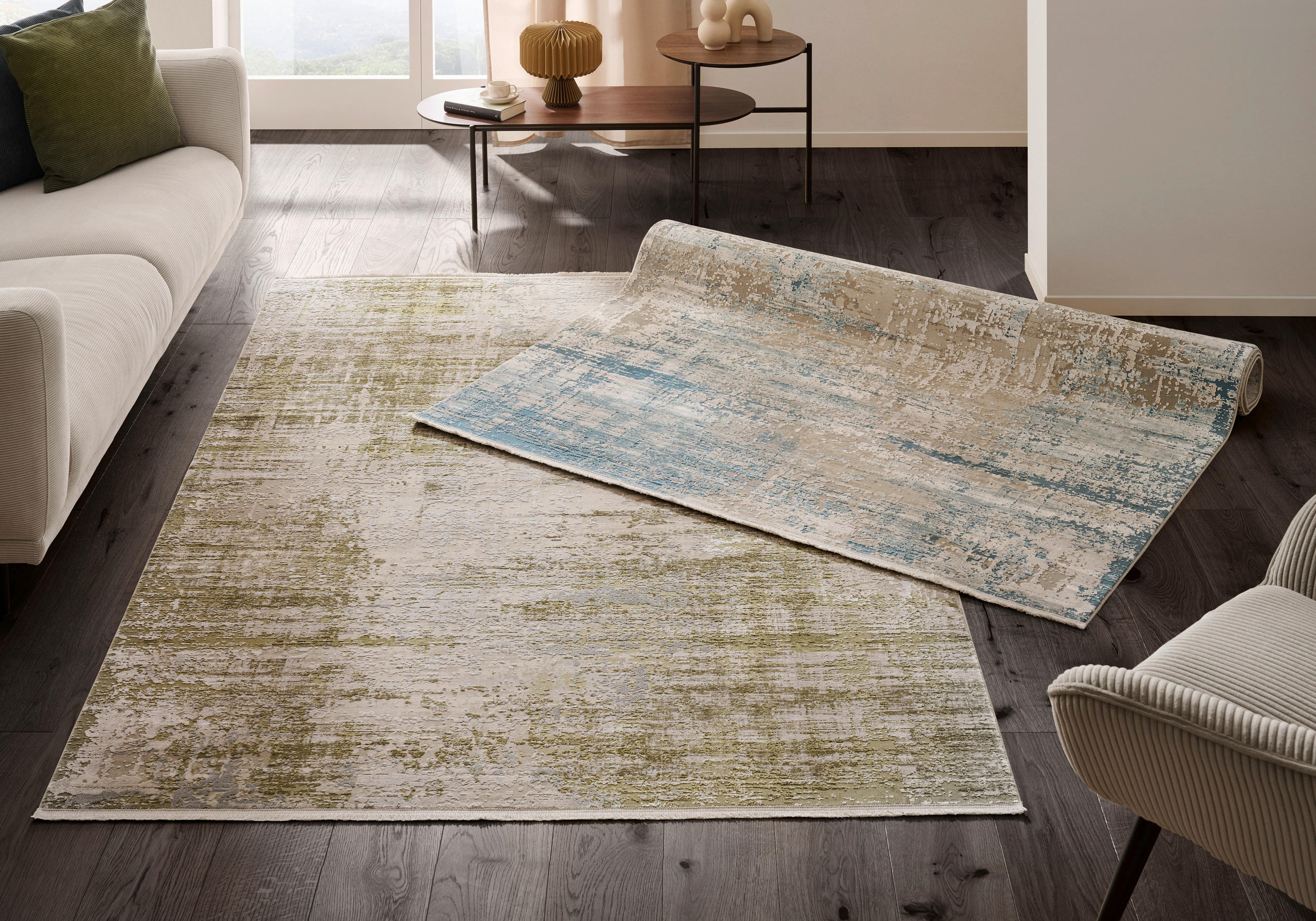 WEBTEPPICH Selene, 80/250 cm, zelená - zelená, Design, textil (80/250cm) - Dieter Knoll