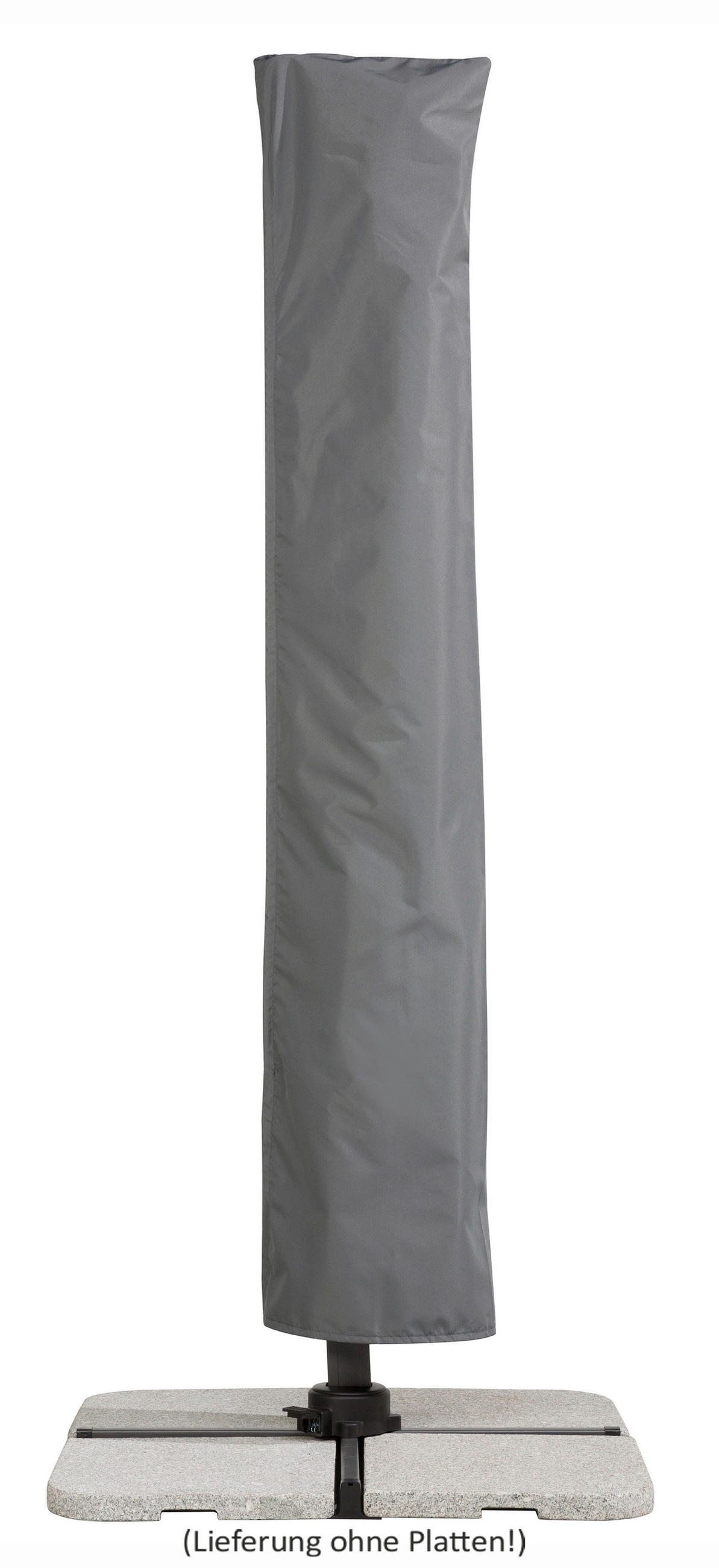 AMPELSCHIRM 300 cm Hellgrau  - Anthrazit/Hellgrau, Basics, Textil/Metall (358/263/300cm) - Schneider