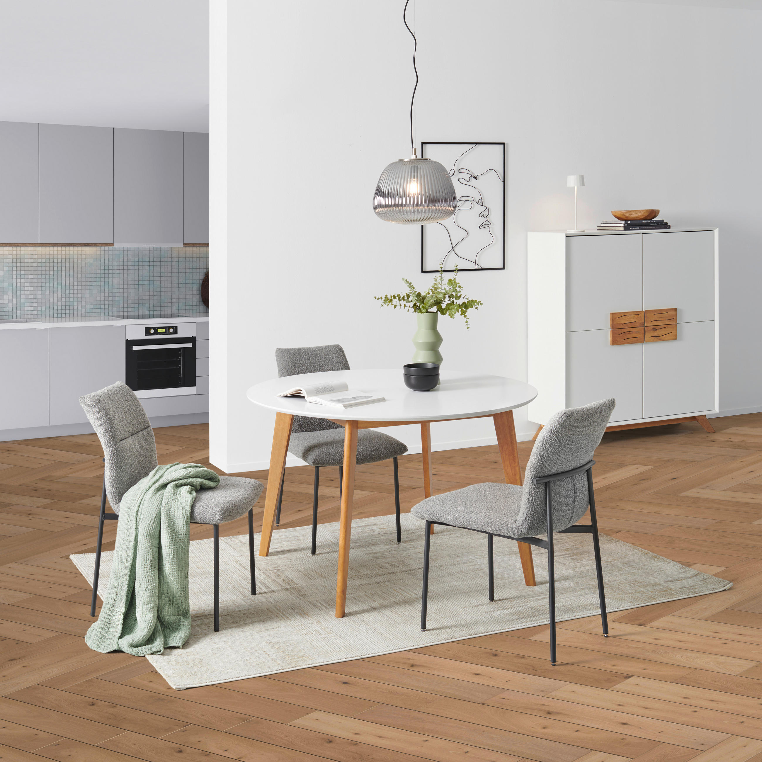 ESSTISCH in Holz, Holzwerkstoff 105/105/76 cm - Weiß, Design, Holz/Holzwerkstoff (105/105/76cm) - Livetastic