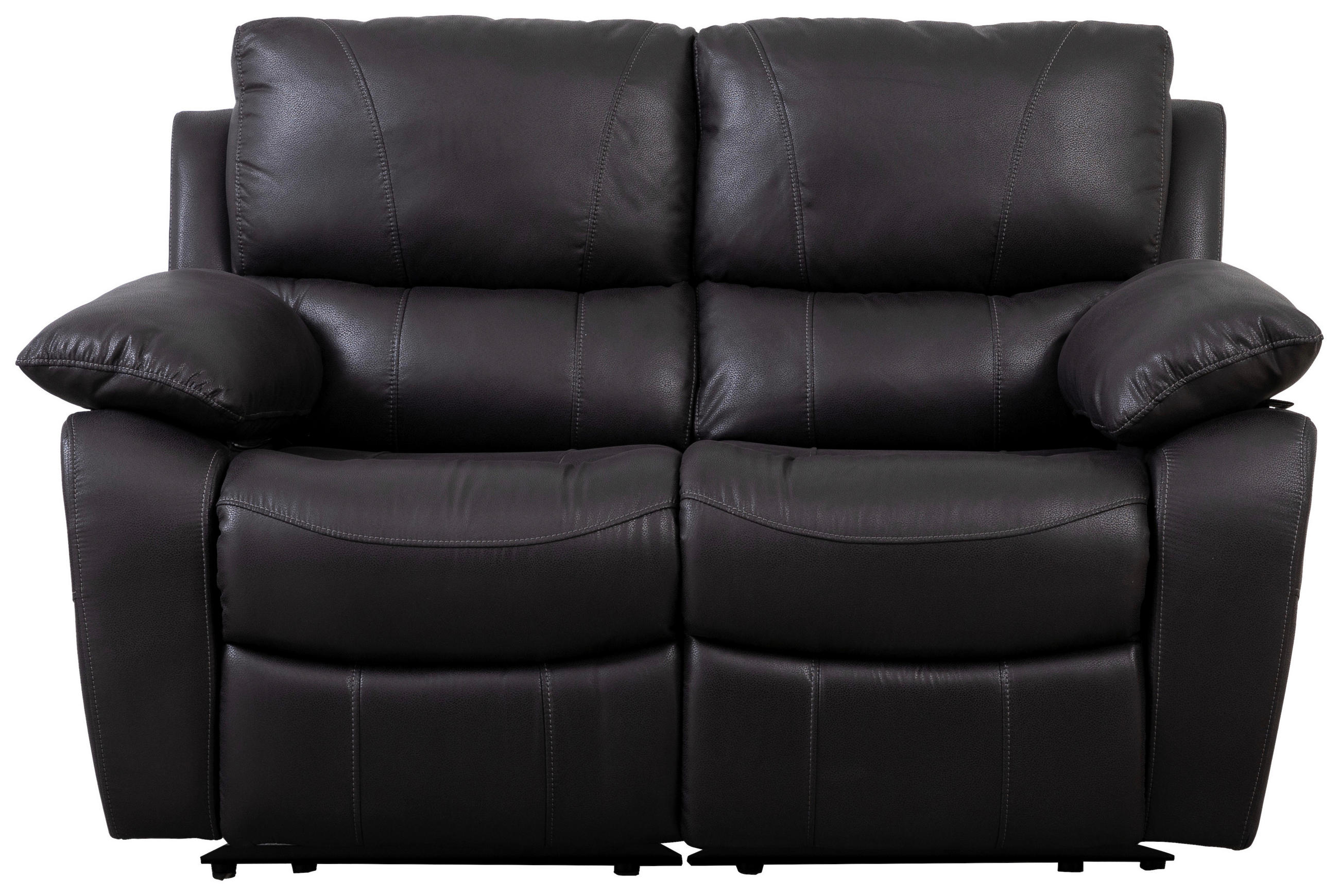 2-SITS SOFFA i trä, plast, textil svart  - svart, Klassisk, trä/textil (152/100/99cm) - Chilliano