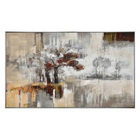 ÖLGEMÄLDE Abstraktes  - Silberfarben/Braun, Design, Holz/Kunststoff (120/70cm) - Monee