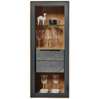 HÄNGEVITRINE Anthrazit, Schieferfarben, Kastanienfarben  47/117,2/39,5 cm  - Kastanienfarben/Schieferfarben, Natur, Glas/Holz (47/117,2/39,5cm) - Valnatura