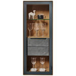 HÄNGEVITRINE Anthrazit, Schieferfarben, Kastanienfarben  47/117,2/39,5 cm  - Kastanienfarben/Schieferfarben, Natur, Glas/Holz (47/117,2/39,5cm) - Valnatura