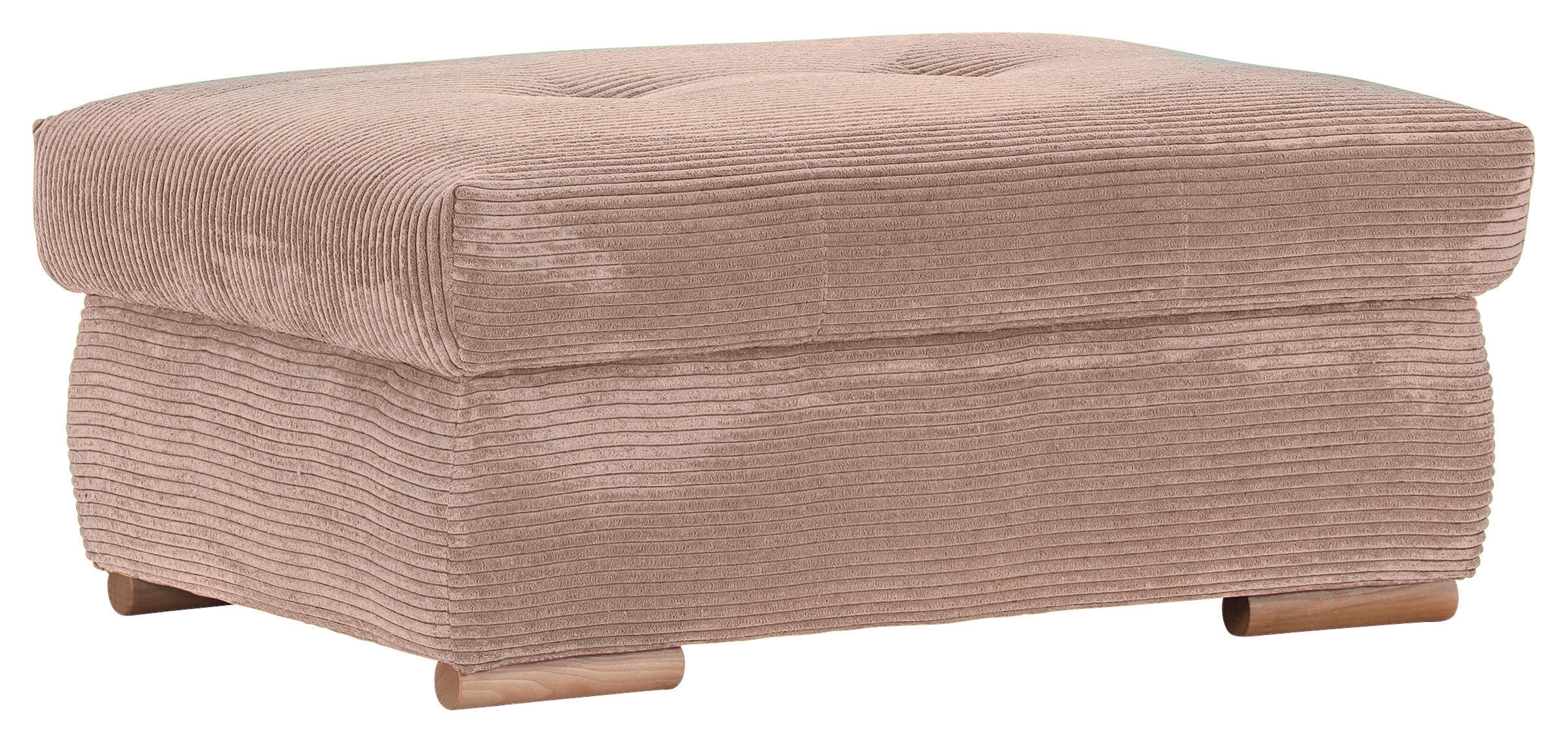 HOCKERBANK in Textil Altrosa  - Eichefarben/Altrosa, Konventionell, Holz/Textil (103/45/71cm) - Carryhome