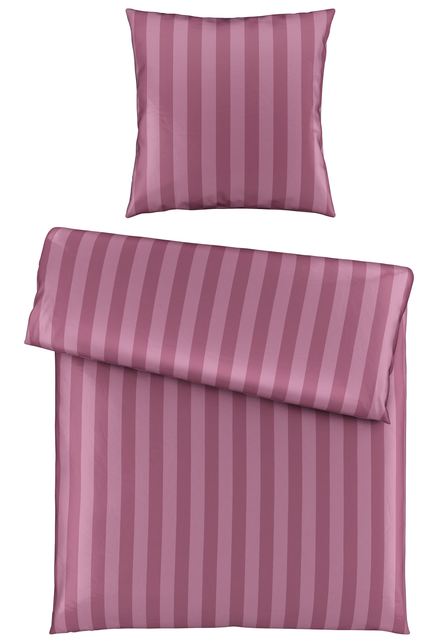 BETTWÄSCHE Dobby Satin 155/220 cm  - Rosa, KONVENTIONELL, Textil (155/220cm) - Ambiente