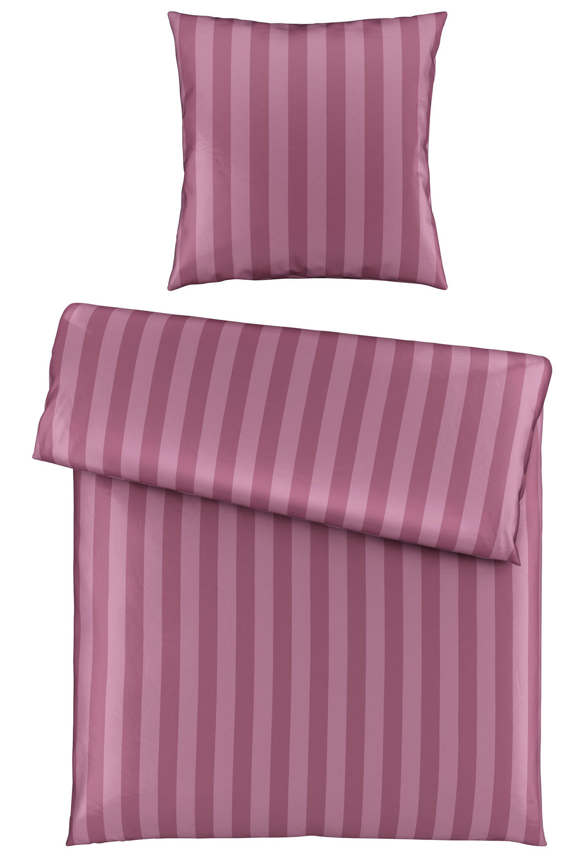 BETTWÄSCHE Dobby Satin 155/220 cm  - Rosa, KONVENTIONELL, Textil (155/220cm) - Ambiente