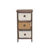 KOMMODE  in  - Dunkelbraun/Creme, Design, Holz/Textil (25/30/58cm) - MID.YOU
