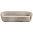 BIGSOFA Flachgewebe Weiß, Beige  - Beige/Creme, Design, Kunststoff/Textil (245/81/120cm) - Ambia Home