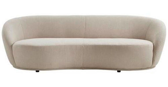 BIGSOFA in Flachgewebe Weiß, Beige  - Beige/Creme, Design, Kunststoff/Textil (245/81/120cm) - Ambia Home