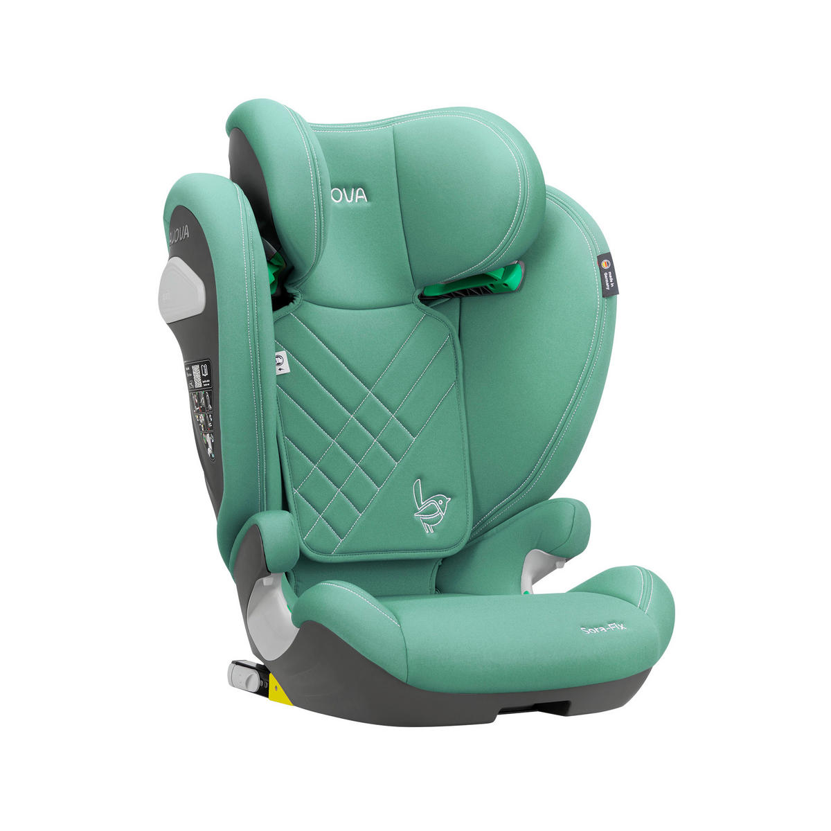 KINDERAUTOSITZ Sora Fix  - Limette, Basics, Kunststoff/Textil (52/41,5/63 - 83cm) - AVOVA