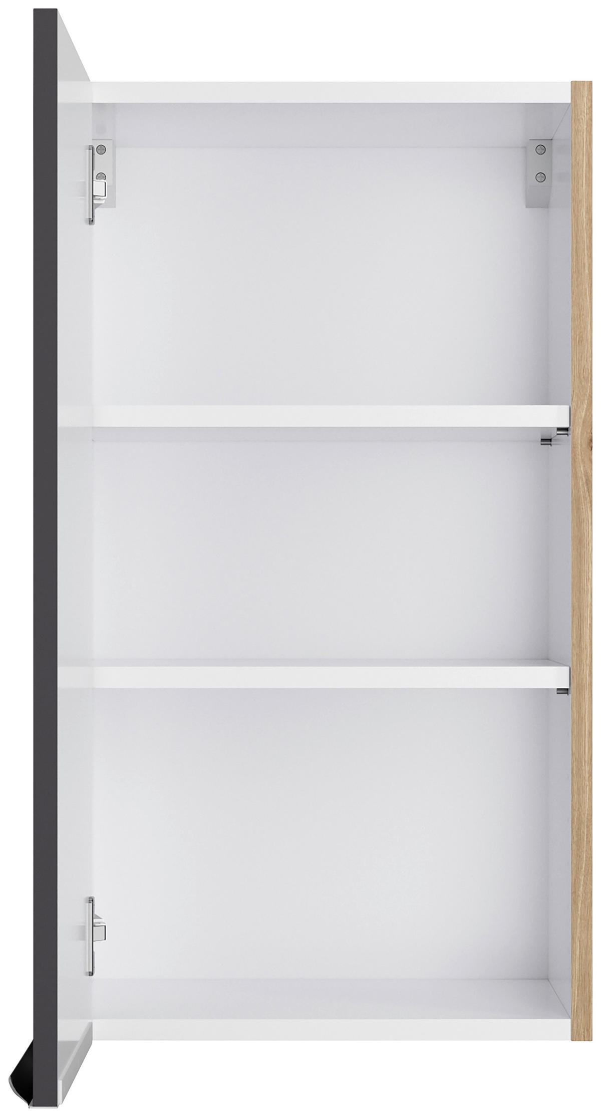 KÜCHENBLOCK 270 cm   in Anthrazit, Eichefarben  - Edelstahlfarben/Eichefarben, Basics, Holzwerkstoff/Metall (270cm) - Optifit