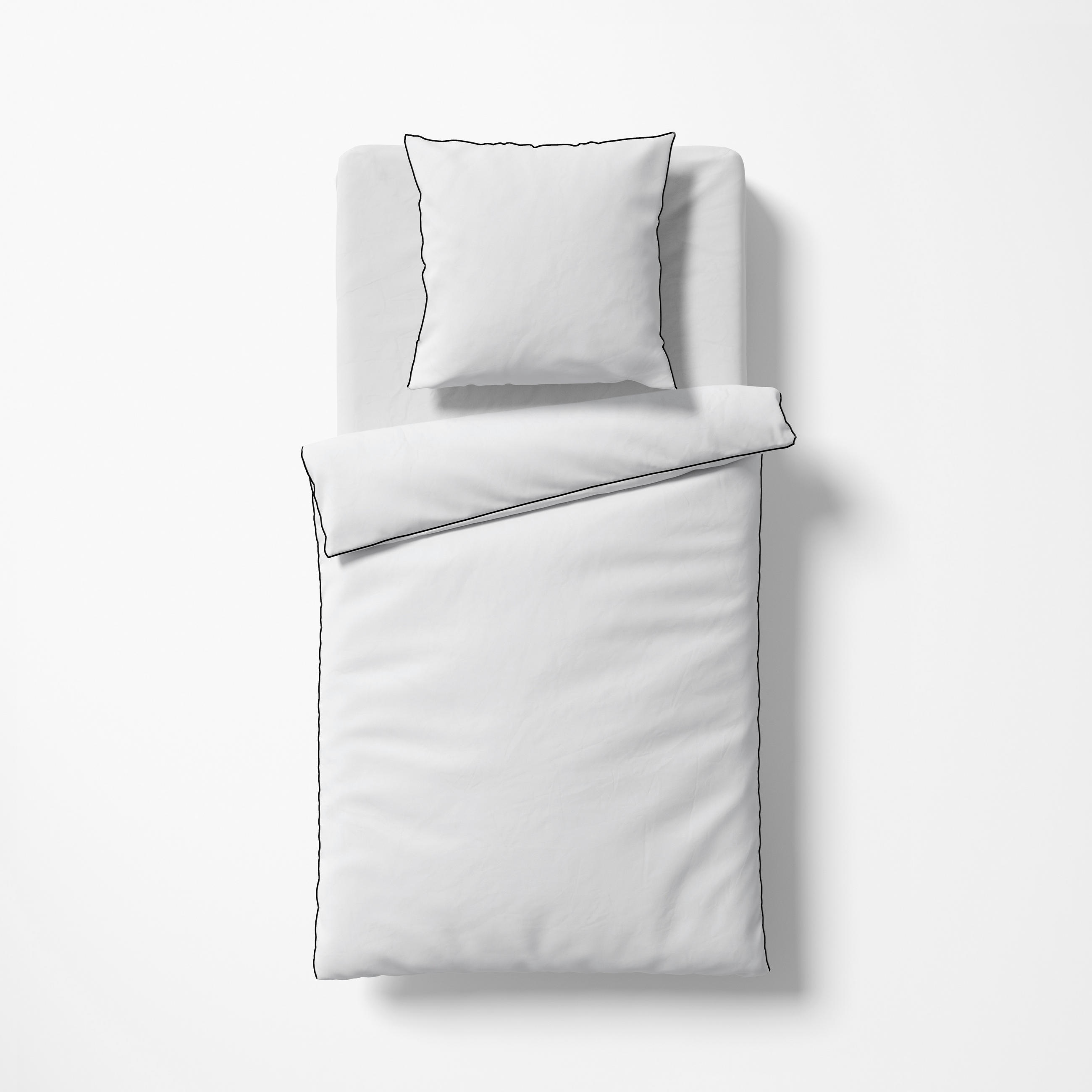 BETTWÄSCHE Schweizer Satin 135/200 cm  - Weiß, Basics, Textil (135/200cm) - Fleuresse