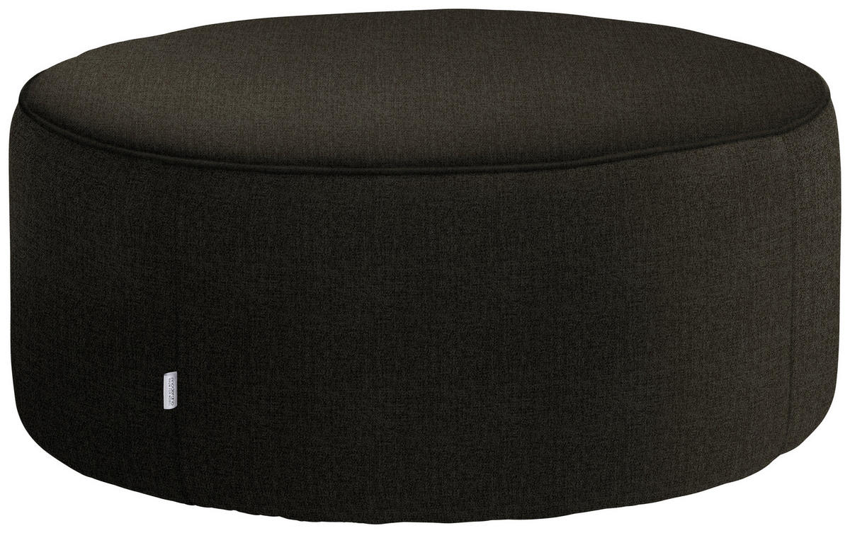 HOCKER in Textil Dunkelbraun  - Dunkelbraun, Design, Textil (80/33/80cm) - Belluti