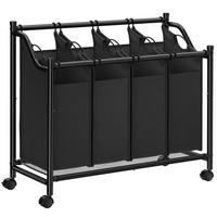 ZBERNÝ KÔŠ NA BIELIZEŇ, čierna - čierna, Basics, kov/textil (87,5/81/38,5cm)