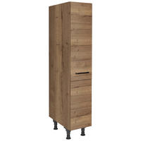 APOTHEKERSCHRANK 30/168/58 cm  in Eiche dunkel  - Eiche dunkel/Schwarz, MODERN, Holzwerkstoff/Metall (30/168/58cm) - Nobilia