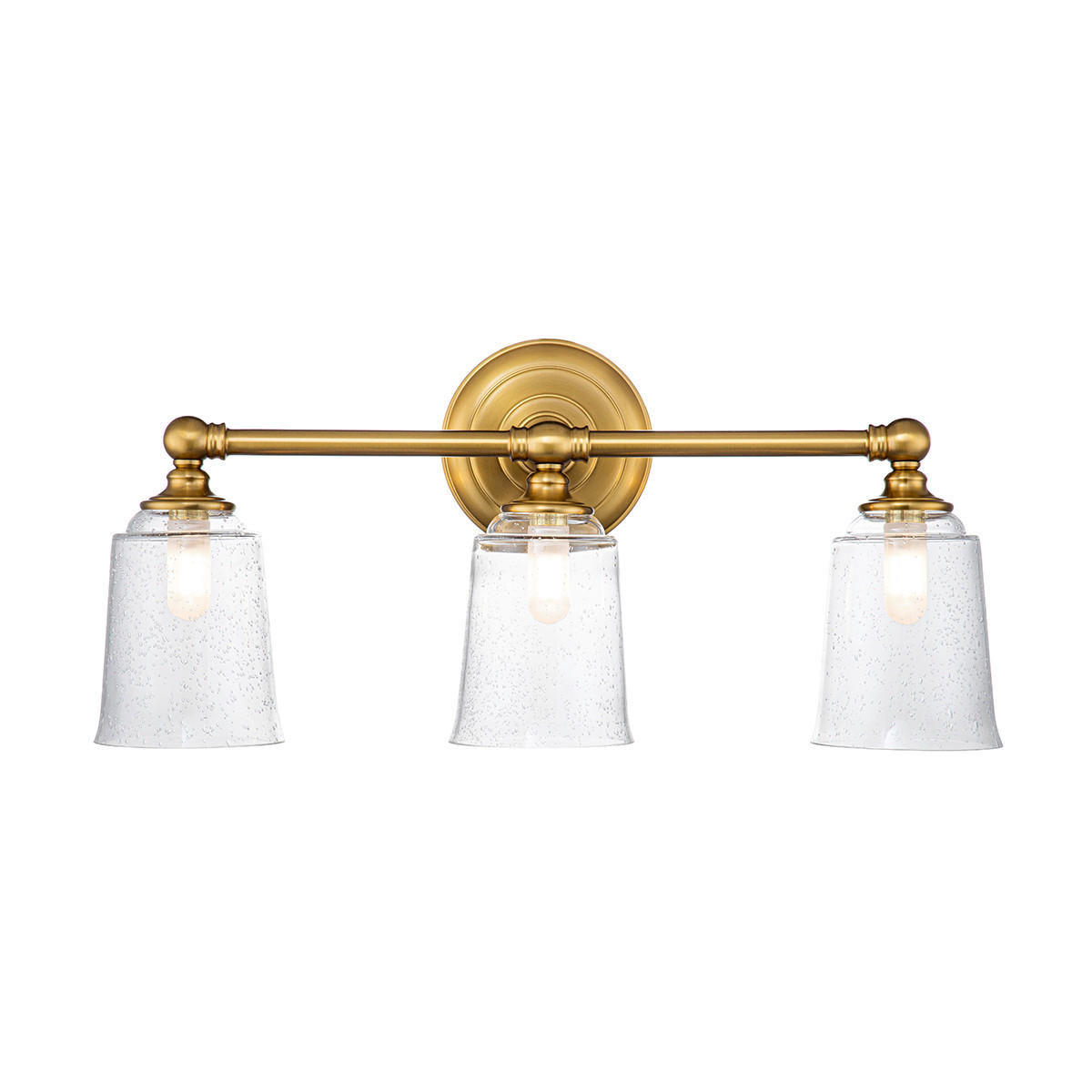 VÄGGLAMPA FÖR BADRUM Elstead Hugolake 53.3/24.8 /15.2 cm   - mässingsfärgad, Klassisk, metall/glas (53.3/24.8 /15.2cm) - Elstead Lighting