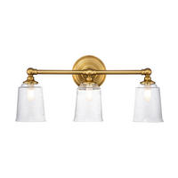 BADEZIMMER-WANDLEUCHTE - Messingfarben, Konventionell, Glas/Metall (53.3/24.8 /15.2cm) - Elstead Lighting