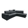 ECKSOFA Anthrazit Mikrofaser  - Chromfarben/Anthrazit, Design, Textil/Metall (283/228cm) - Livetastic