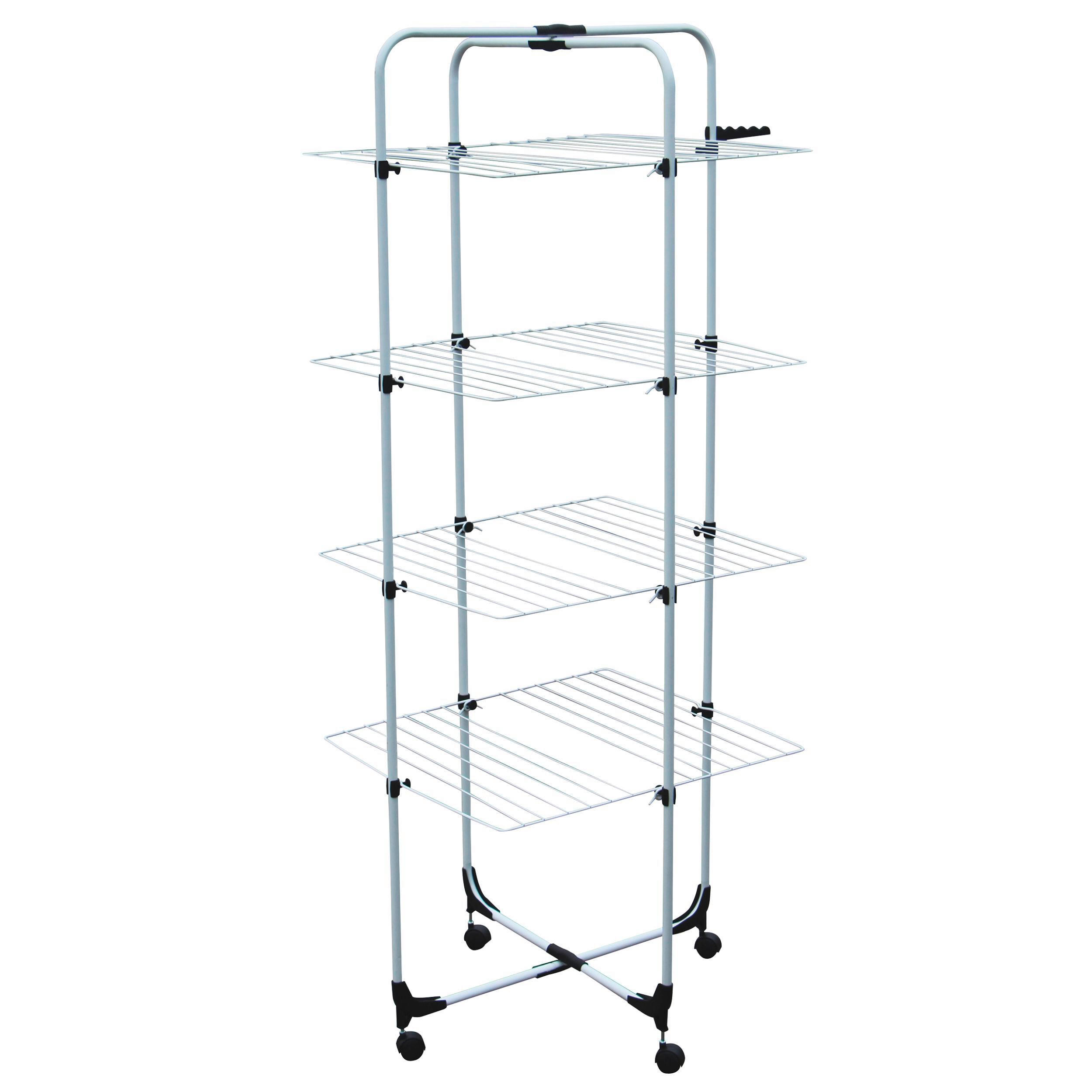 WÄSCHETROCKNER  - Weiß, Basics, Metall (70/176/61cm) - MSV-Spirella