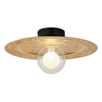 DECKENLEUCHTE  33/15 cm    - Klar/Goldfarben, Basics, Glas/Kunststoff (33/15cm) - Globo