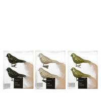 DEKOVOGEL - Weiß/Grün, LIFESTYLE, Glas (9/4.5/8cm)