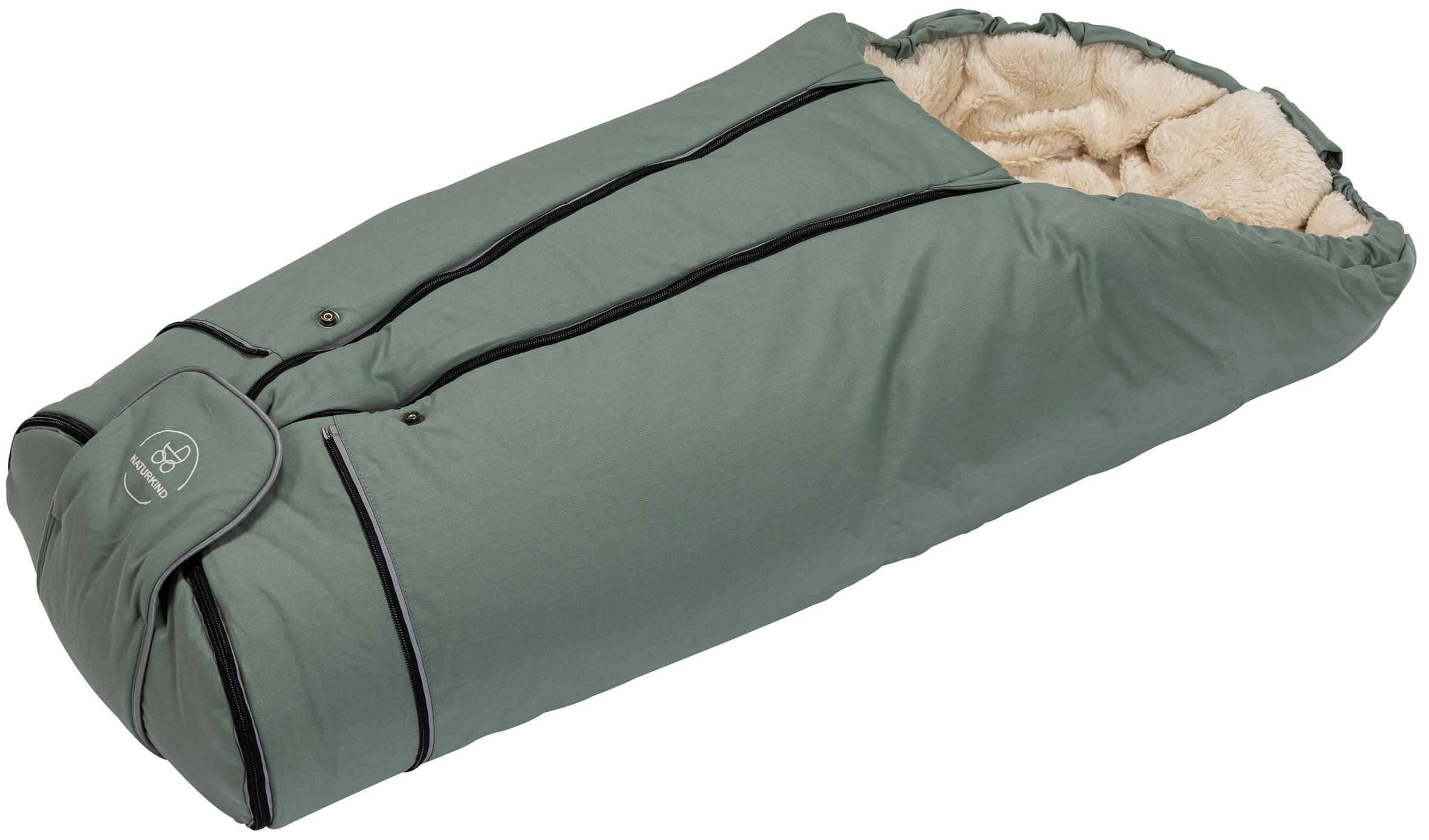 FUßSACK  - Jadegrün, Basics, Textil (45/103cm) - Naturkind