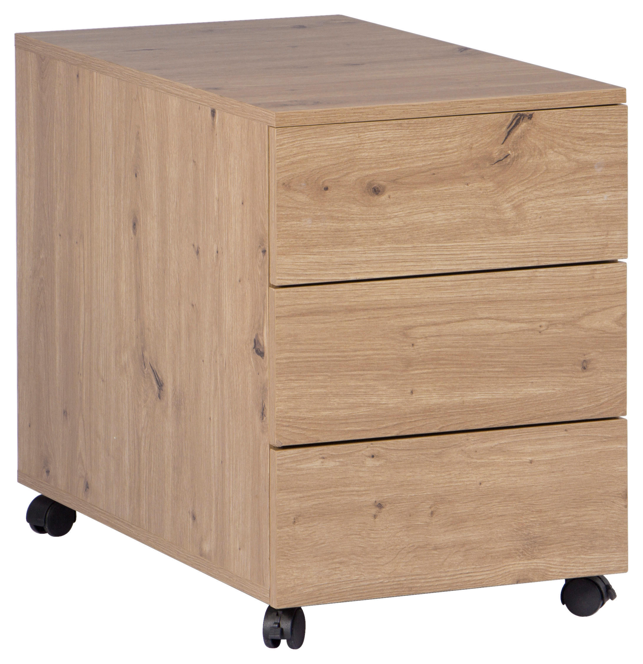 ROLLCONTAINER 39/55/70 cm  - Eiche Artisan, MODERN, Holzwerkstoff/Kunststoff (39/55/70cm) - Livetastic