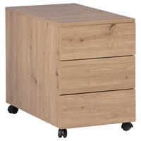 ROLLCONTAINER 39/55/70 cm  - Eiche Artisan, MODERN, Holzwerkstoff/Kunststoff (39/55/70cm) - Livetastic
