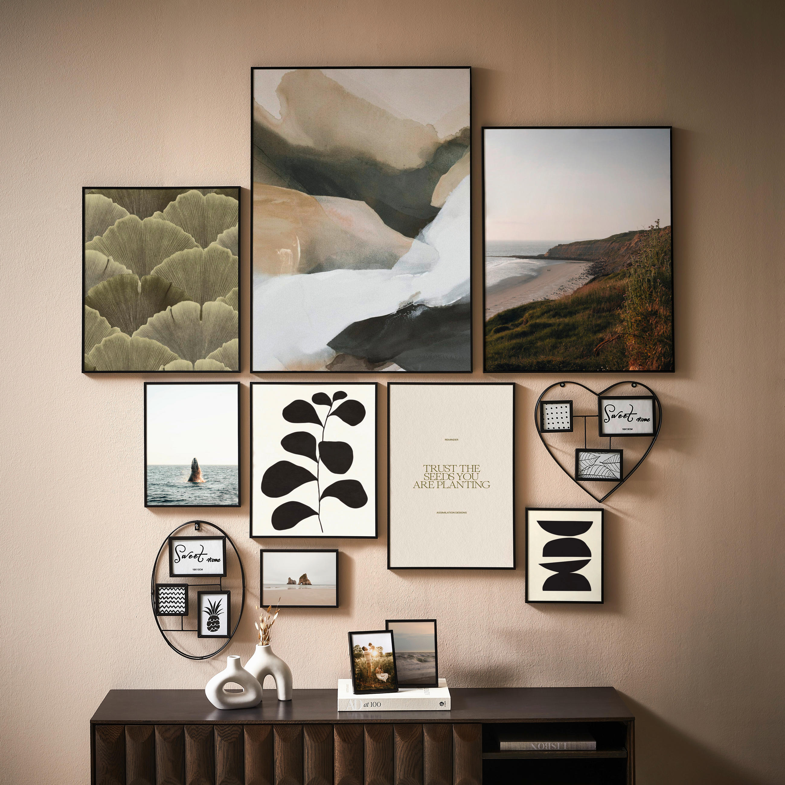 BILDERRAHMEN 13/18 cm  - Schwarz, Basics, Metall (13/18cm) - Nielsen