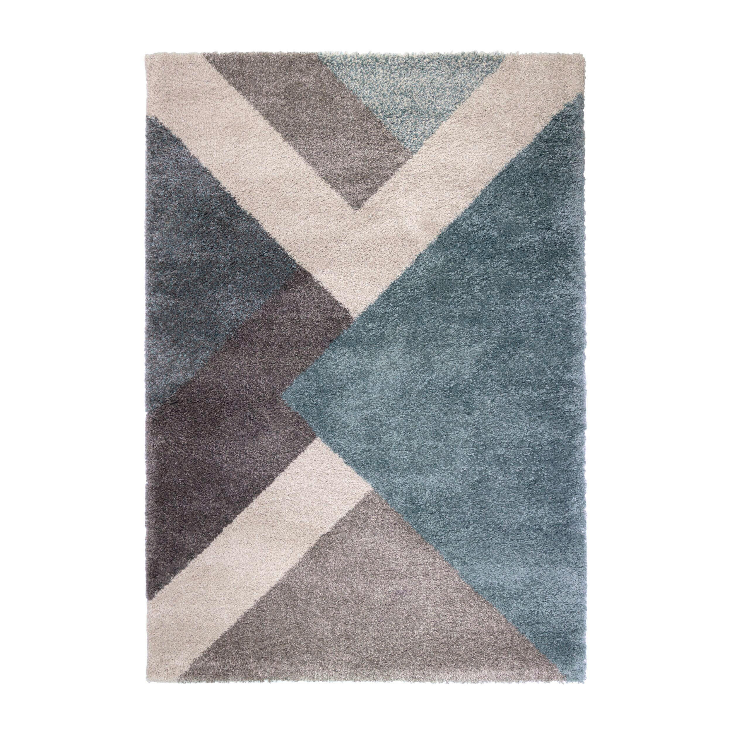 WEBTEPPICH 170/120 cm  - Blau/Multicolor, Basics, Textil (170/120cm)