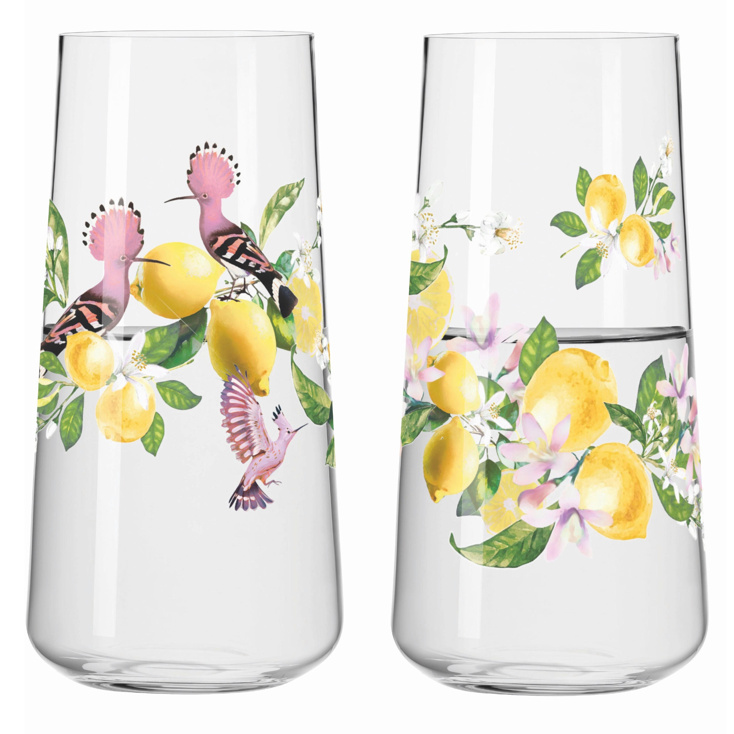 GLÄSERSET Sommertau Limoncello  2-teilig  - Transparent/Gelb, Design, Glas (8,2/16,6cm) - Ritzenhoff