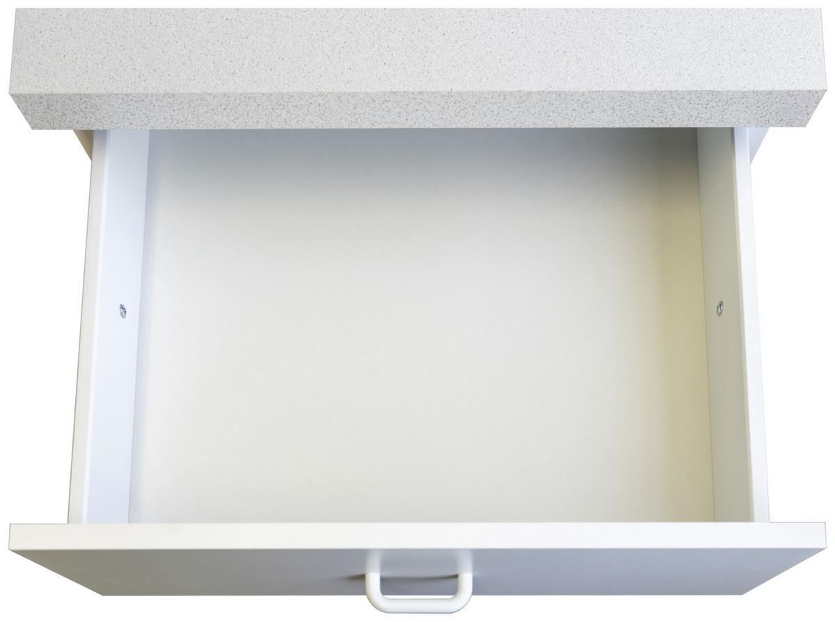 SCHUBKASTENUNTERSCHRANK 50/85/50 cm  in Weiß  - Hellgrau/Weiß, KONVENTIONELL, Holzwerkstoff/Kunststoff (50/85/50cm) - FlexWell