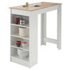 BARBORD i trämaterial  115/50/103 cm  - vit/ekfärgad, Design, trämaterial (115/50/103cm) - MID.YOU