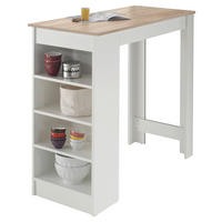 BARTISCH in Holzwerkstoff 115/50/103 cm   - Weiss/Eichefarben, Design, Holzwerkstoff (115/50/103cm) - MID.YOU